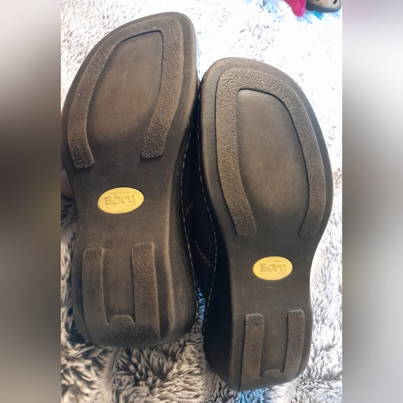 BOC Born Concept Women Brown Leather Slip On Mule Clog Shoe Size M8 - Picture 4 of 4